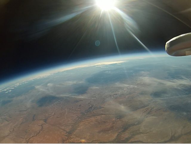 The Grand Canyon, from 100,000 feet, as seen from the 10 percent scale test in October, 2015. 