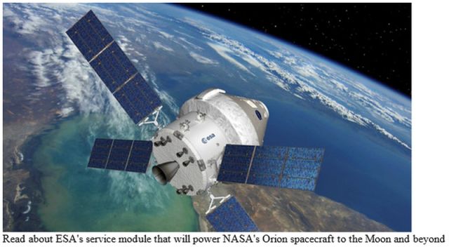 NASA says it will use the Orion spacecraft to come back from Mars. But in its press materials, shown in this image, ESA has other ideas.