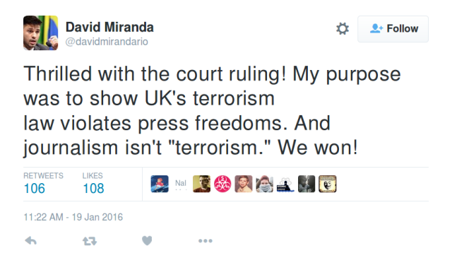 UK Terrorism Law Incompatible With Human Rights Court Rules In Miranda   Miranda 640x372 