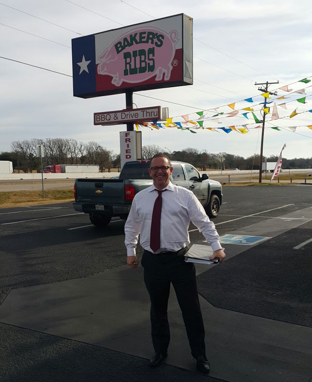 Latham & Watkins partner Rick Frenkel, who represents Newegg in some of its patent cases. Frenkel and Cheng made a stop for BBQ and fried pies on a recent trip to the patent hotspot of East Texas. 
