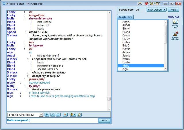 aol dating chat rooms