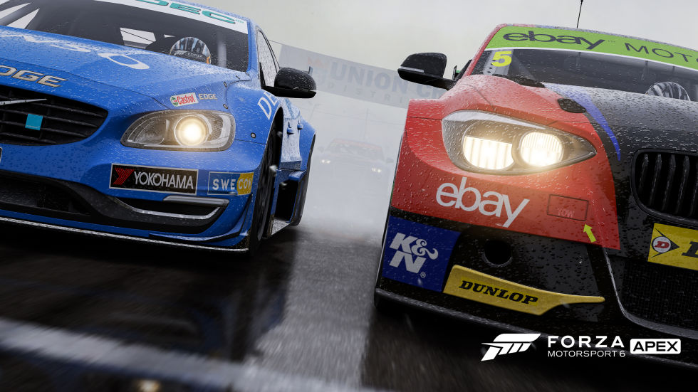 <i>Forza 6 Apex</i>'s weather effects weren't shown in motion beyond a mere trailer tease, so we're curious whether rain detail will impact 4K performance.