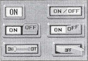 A 1992 paper by Catherine Plaisant describes a touchscreen "slider toggle."