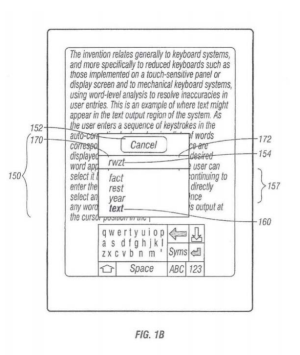 A diagram from the "Robinson" patent, which pre-dates Apple's autocorrect feature.