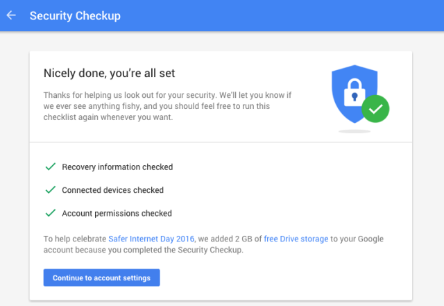 Today you can get 2GB of Google Drive storage for free