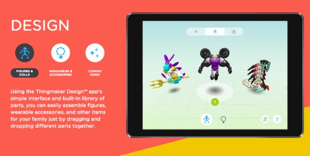 Mattel and Autodesk's ThingMaker Design app.
