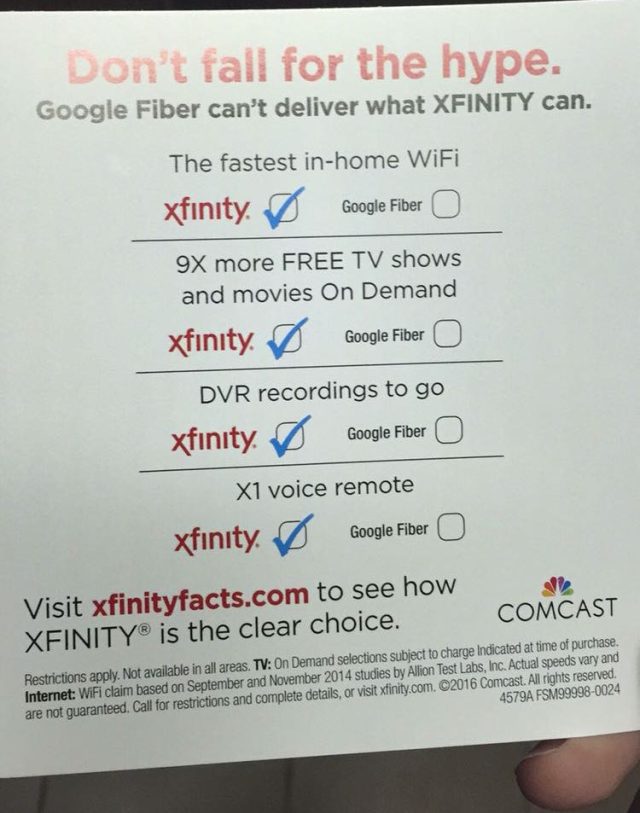 Xfinity Fiber Address Check Comcast Begs Atlanta Customers Not To Switch To Google Fiber | Ars Technica