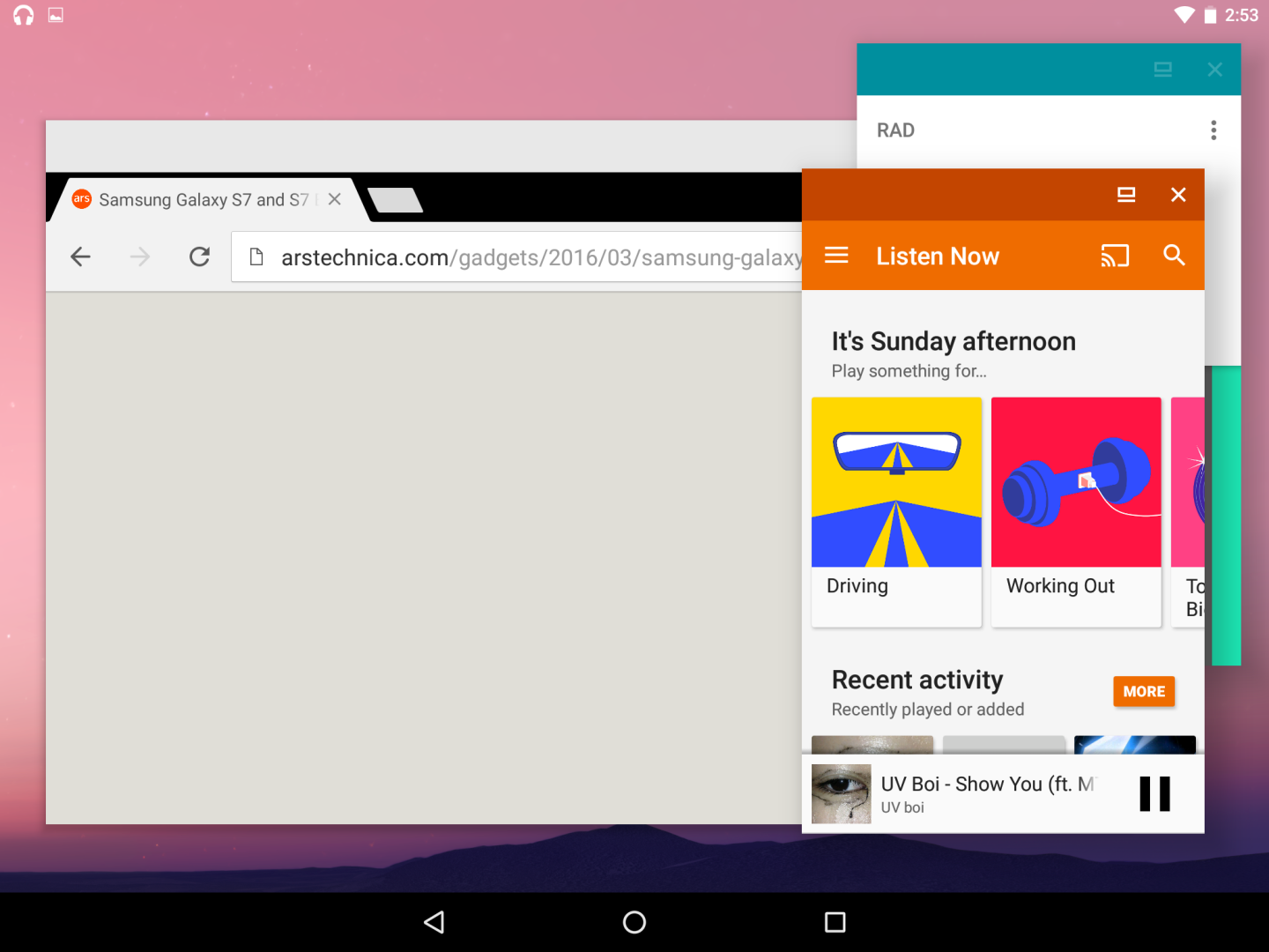 This is Android N’s freeform window mode - Ars Technica