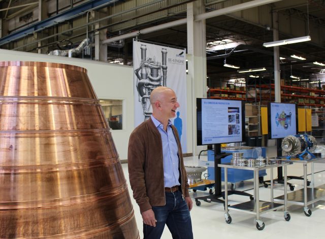 Jeff Bezos at the Blue Origin factor, 2016