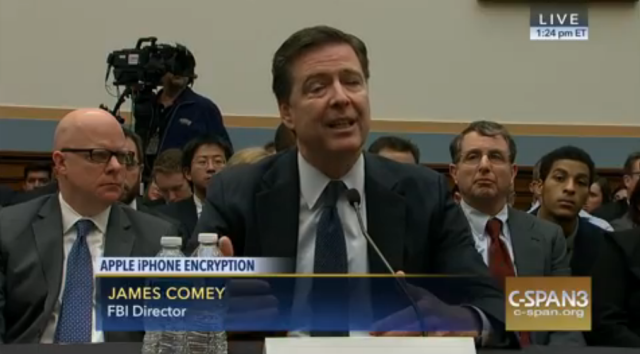 FBI Director James Comey testifies to the House Judiciary Committee on March 1.