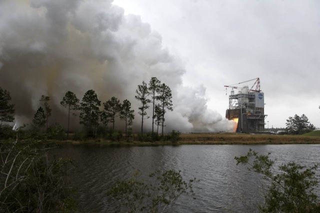 NASA successfully fired a space shuttle main engine today that will power the SLS rocket. 