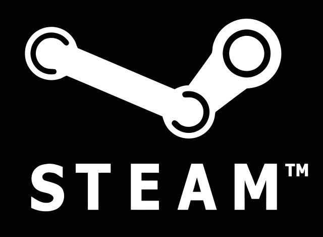 Steam's white-on-black logo