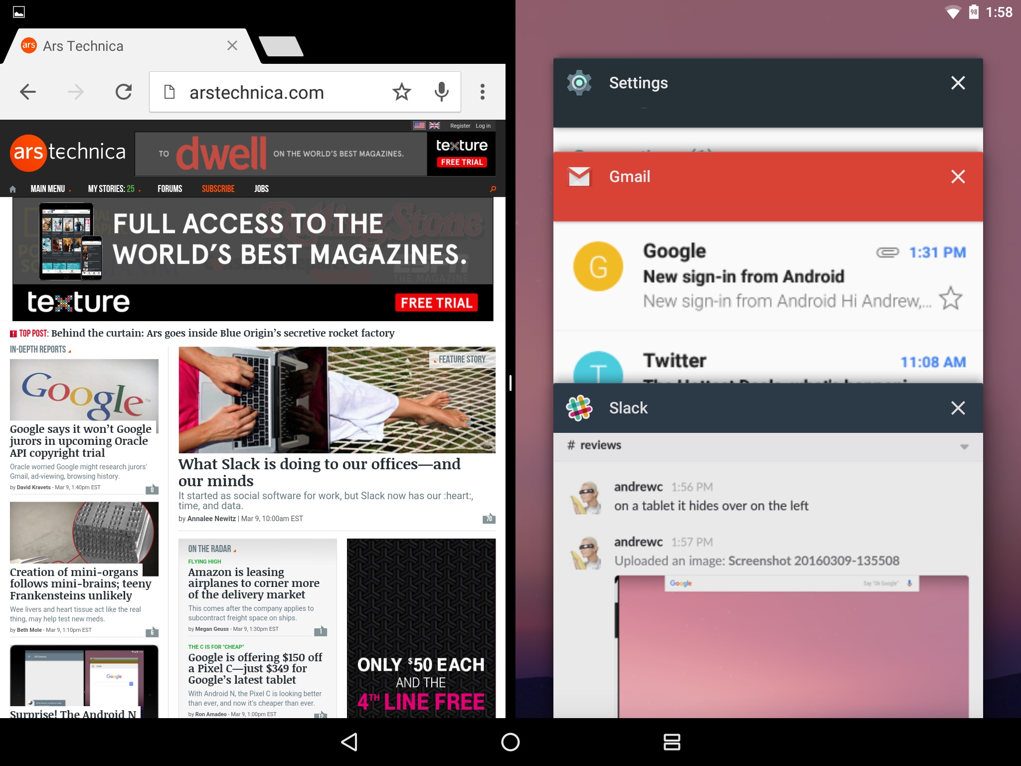 Android N’s multi-window multitasking mode is a very promising start ...