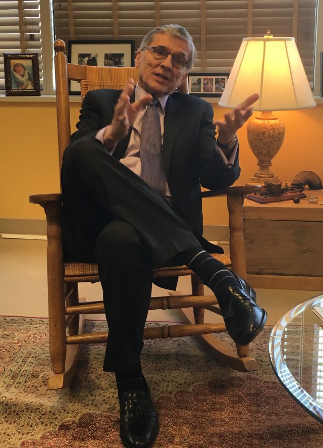 FCC Chairman Tom Wheeler in his Washington, DC, office.