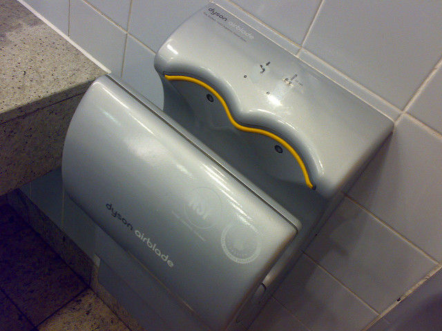 hand dryers in public bathrooms