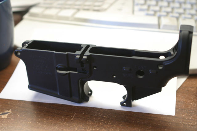 This is a stripped (and fully milled) AR-15 lower. 