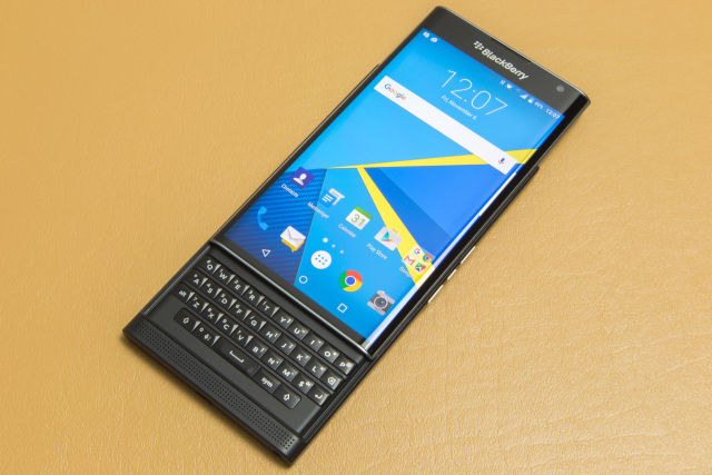 The BlackBerry Priv, BlackBerry's first Android phone. 
