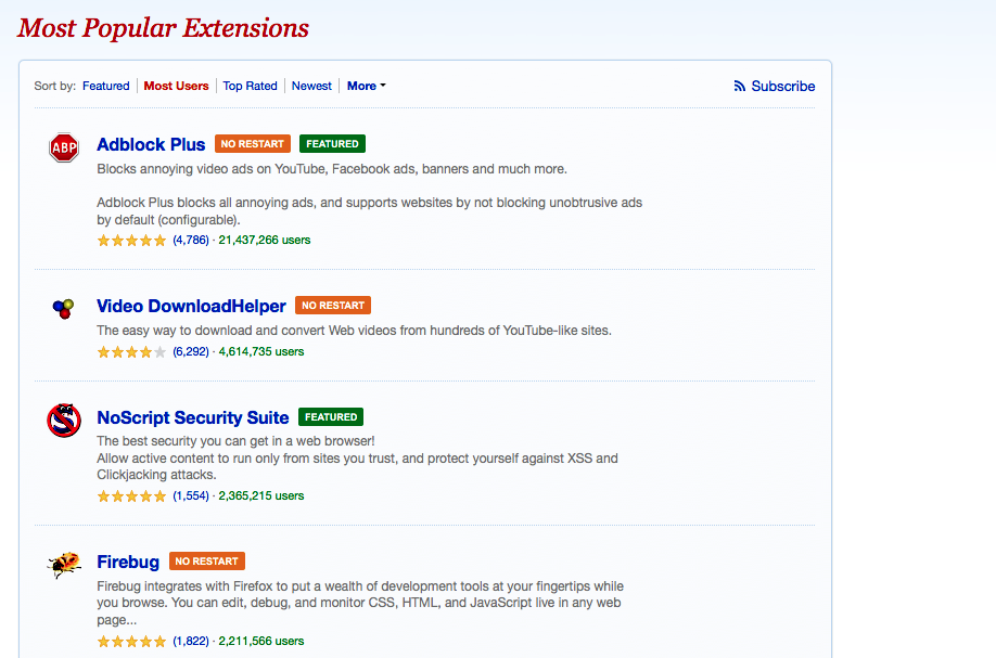 top firefox extensions