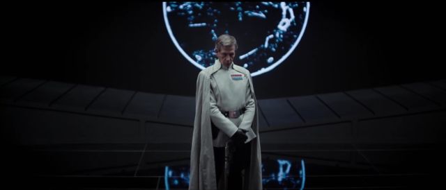 Ben Mendelsohn as an unnamed Imperial officer on the bridge of the Death Star.
