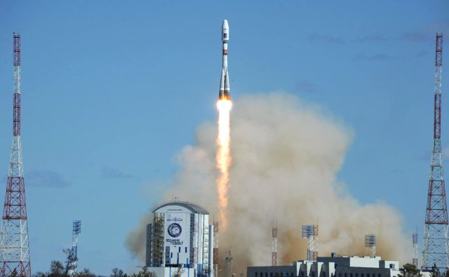 The launch of the Soyuz-2.1a rocket from the Vostochny Cosmodrome on April 28. It was the first launch from Russia's new spaceport.