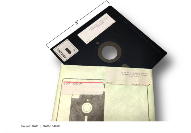 For those of you who don't remember, this is what an 8-inch floppy disk looks like.