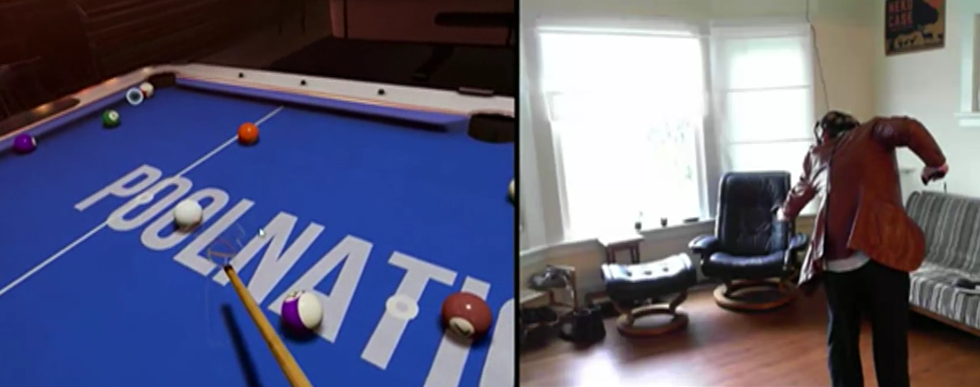 virtual reality pool game