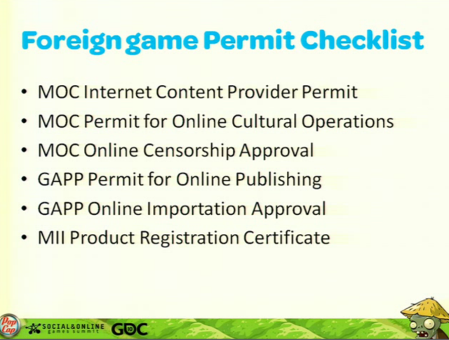Do you want to release video games in China?  Time to file paperwork for as many as six permits.