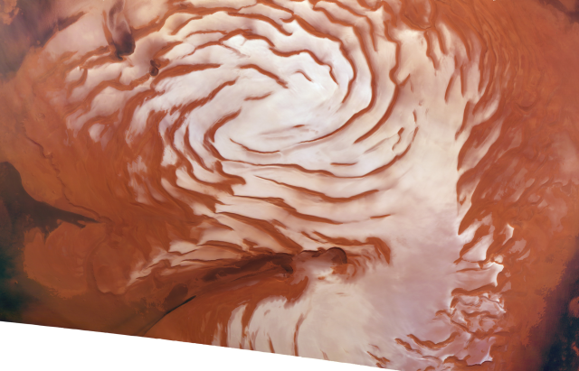Mars' northern ice cap.