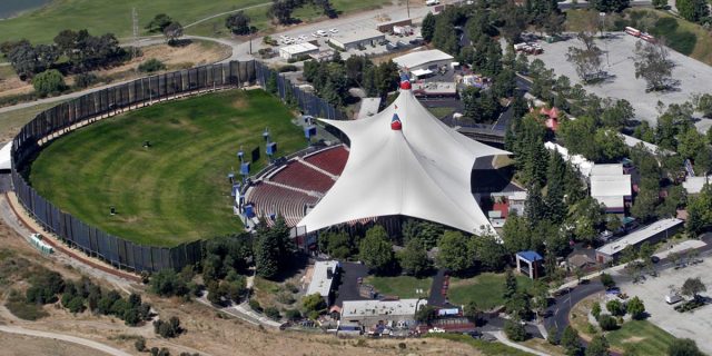 The Shoreline Amphitheater, the home of Google I/O. It's right in Google's backyard. 