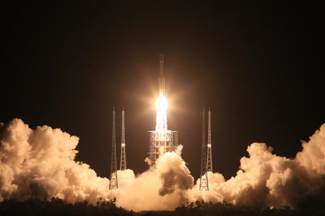 China's Long March 7 rocket lifts off on June 25 from the Wenchang Satellite Launch Center.