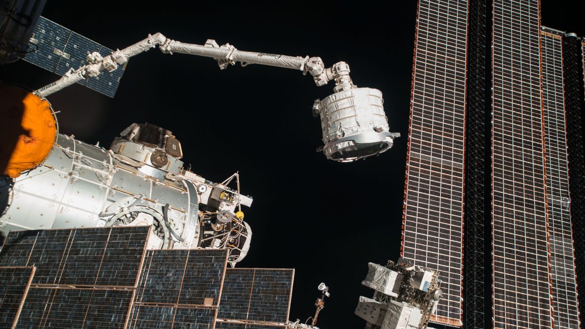 The large robotic arm on the International Space Station has stopped working