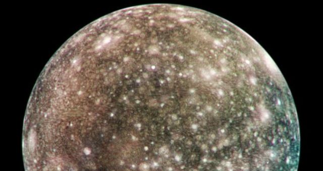 Callisto, seen by the Galileo probe.