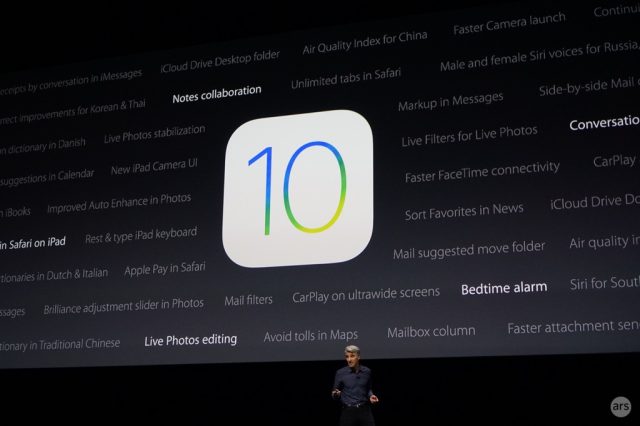 The onstage presentations don't encompass every new feature in iOS 10 and macOS Sierra.