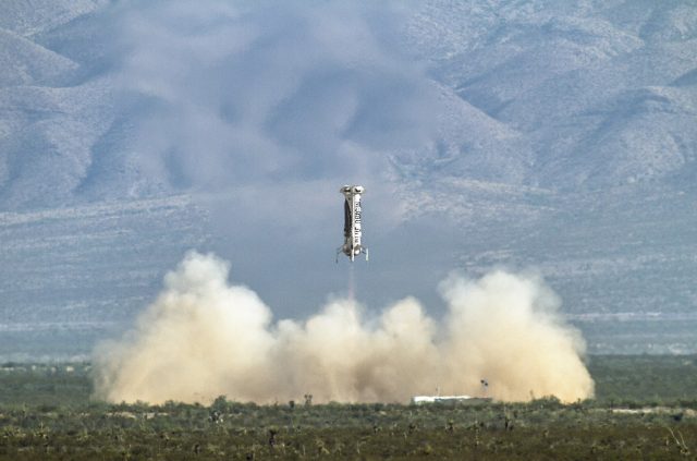 Blue Origin's propulsion module lands in West Texas.