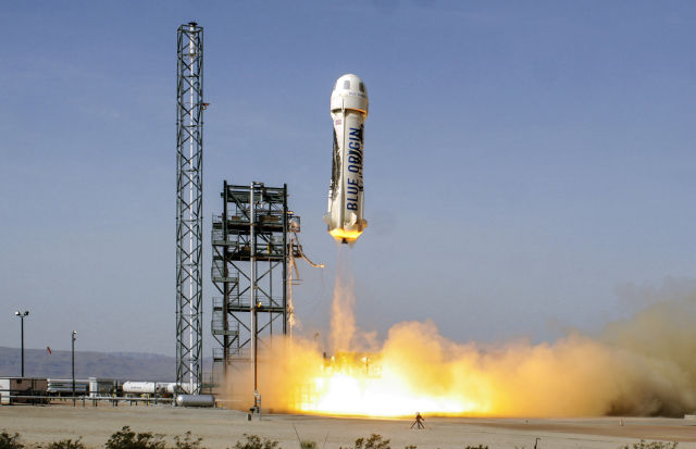 Blue Origin's New Shepard launch system takes flight.