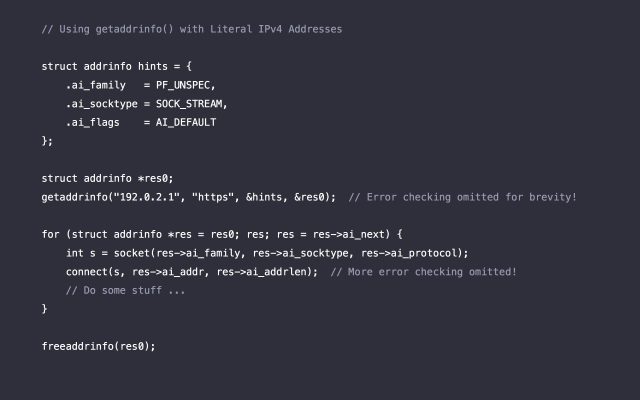 Code for using literal IPv4 addresses through NAT64.