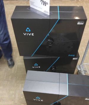 Reddit user locknlawl reported that there were many Vive systems for sale at a Micro Center in Fairfax, VA. 