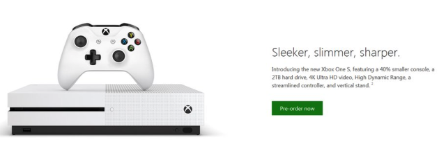 A leaked promotional image for the Xbox One S confirms news that Ars had gathered ahead of this year's E3 conference.