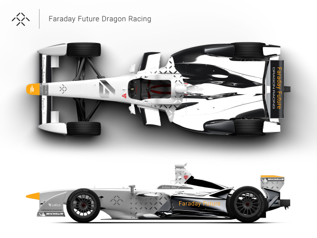 Faraday Future released these images of what a Dragon Racing vehicle might possibly look like in the next series and beyond.