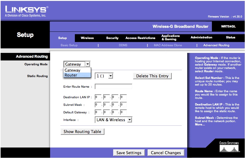 linksys wrt54g software for mac