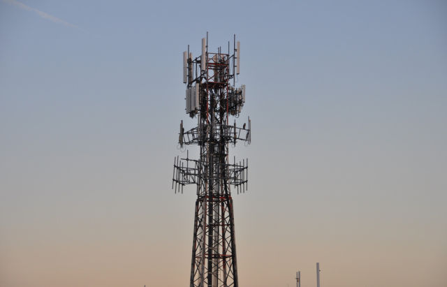Photograph of a cell tower.