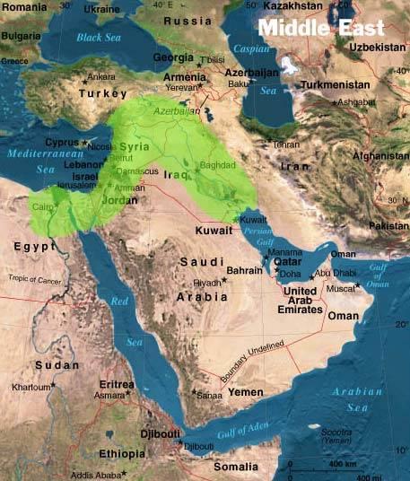 The Fertile Crescent is marked in green.