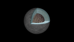 Artist's conception of Ceres’ internal structure, based on data from the Dawn mission. 
