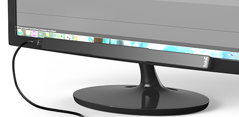 The EyeX must be placed like so on your monitor, so if the monitor isn't positioned in such a way that it can see your eyes, you'll need to rearrange your desk accordingly. I wish Tobii had included an angle-adjustment knob of some sort.