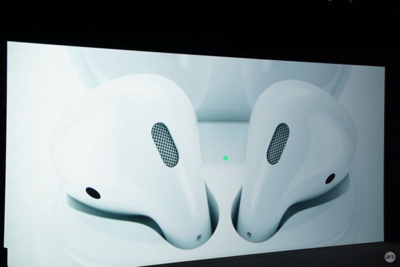 Apple's new AirPods.
