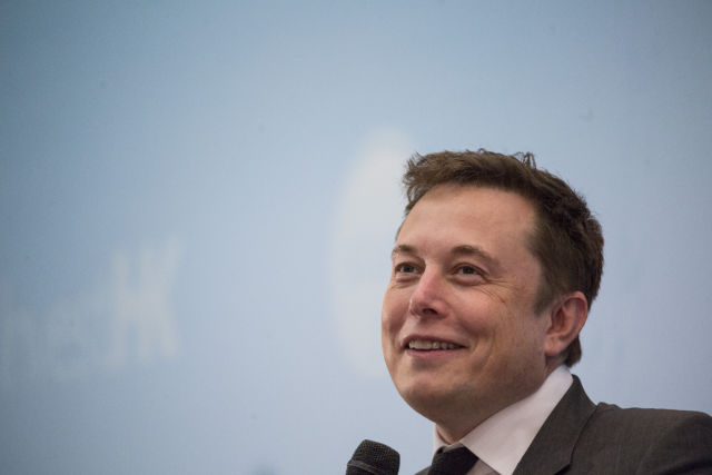 Elon Musk speaks during the StartmeupHK Venture Forum in Hong Kong on Tuesday, January 26, 2016. 