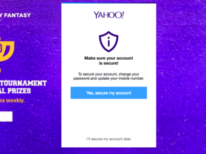 The message Yahoo users are now seeing at login.