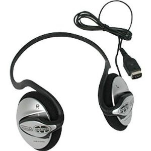A pair of Majesco-branded headphones designed to work only with the GBA SP.