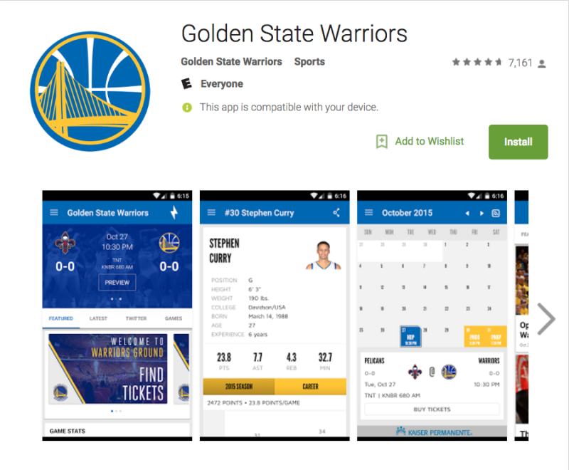 Golden State Warriors Android app constantly listens to nearby audio, fan says [Updated]