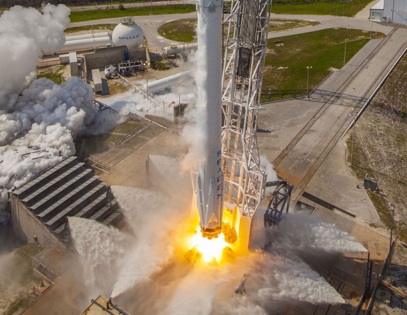A Falcon 9 rocket launches earlier this year.